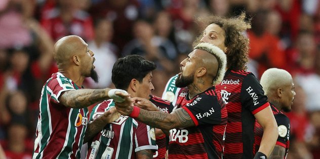 Flamengo – Fluminense maçında ortalık karıştı! Felipe Melo ve David Luiz birbirine girdi
