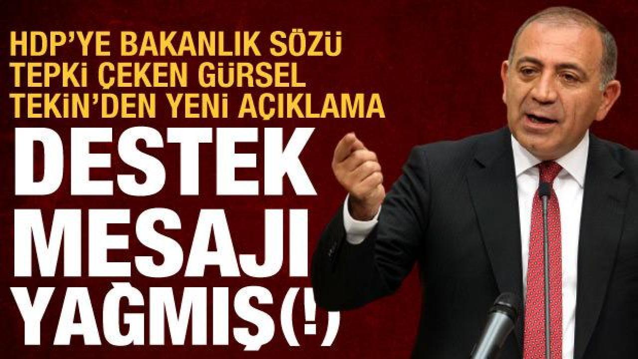 “HDP’ye bakanlık verilebilir” sözleri tepki çekmişti: Gürsel Tekin’den yeni açıklama